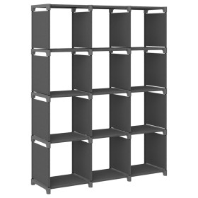 Estantería de 12 cubos de tela gris 103x30x141 cm de vidaXL, Librerías y estanterías - Ref: Foro24-322616, Precio: 41,99 €, D...