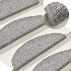 Stair tread carpets 15 units light gray 56x17x3 cm by vidaXL, Stair mats - Ref: Foro24-322370, Price: 50,08 €, Discount: %