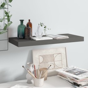 Glossy gray MDF floating wall shelf 60x23.5x3.8 cm by vidaXL, Shelves and shelves - Ref: Foro24-323790, Price: 18,99 €, Disco...