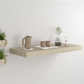 Oak color MDF floating wall shelf 60x23.5x3.8 cm by vidaXL, Shelves and shelves - Ref: Foro24-323874, Price: 21,21 €, Discoun...