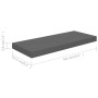 Glossy gray MDF floating wall shelf 60x23.5x3.8 cm by vidaXL, Shelves and shelves - Ref: Foro24-323790, Price: 18,99 €, Disco...