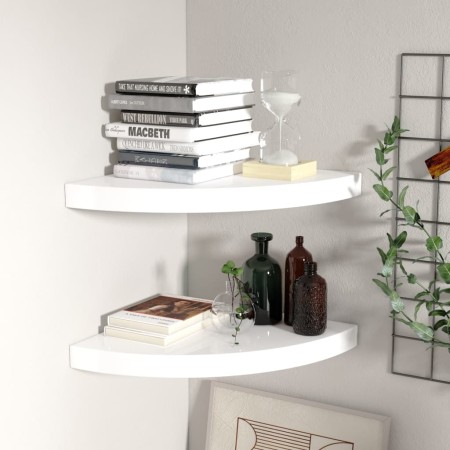 Floating wall shelf 2 pcs glossy white MDF 35x35x3.8 cm by vidaXL, Shelves and shelves - Ref: Foro24-323908, Price: 38,88 €, ...