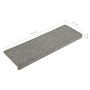 Alfombras de peldaños de escalera 15uds blanco y gris 65x21x4cm de vidaXL, Alfombrillas para escalones - Ref: Foro24-326198, ...