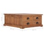 Mesa de centro de madera de teca maciza 68x68x30 cm de vidaXL, Mesas de centro - Ref: Foro24-286274, Precio: 217,39 €, Descue...