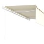 Manual retractable awning with cream blinds 5x3 m by vidaXL, Awnings - Ref: Foro24-3069347, Price: 517,76 €, Discount: %