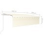 Manual retractable awning with cream blinds 5x3 m by vidaXL, Awnings - Ref: Foro24-3069347, Price: 517,76 €, Discount: %