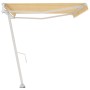 Toldo de pie automático amarillo y blanco 500x300 cm de vidaXL, Toldos - Ref: Foro24-3069588, Precio: 584,99 €, Descuento: %