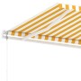 Toldo de pie automático amarillo y blanco 500x300 cm de vidaXL, Toldos - Ref: Foro24-3069588, Precio: 584,67 €, Descuento: %