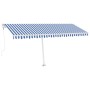 Automatic blue and white freestanding awning 500x300 cm by vidaXL, Awnings - Ref: Foro24-3069586, Price: 564,60 €, Discount: %