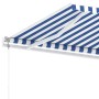 Toldo de pie automático azul y blanco 500x300 cm de vidaXL, Toldos - Ref: Foro24-3069586, Precio: 564,60 €, Descuento: %