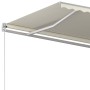 Automatic retractable awning with cream poles 5x3 m by vidaXL, Awnings - Ref: Foro24-3069987, Price: 575,14 €, Discount: %