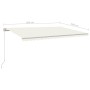 Automatic retractable awning with cream poles 5x3 m by vidaXL, Awnings - Ref: Foro24-3069987, Price: 575,14 €, Discount: %