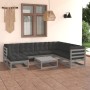 Garden furniture 8 pieces and cushions solid pine wood by vidaXL, Garden sets - Ref: Foro24-3076761, Price: 645,40 €, Discoun...