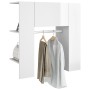 Glossy white engineered wood hallway furniture 97.5x37x99 cm by vidaXL, Lockers and storage cabinets - Ref: Foro24-808771, Pr...