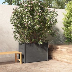 Jardinera de madera maciza de pino gris 100x50x70 cm de vidaXL, Maceteros y jardineras - Ref: Foro24-810736, Precio: 133,99 €...