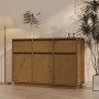 Honigbraunes Sideboard aus massivem Kiefernholz, 110 x 34 x 75 cm von vidaXL, Sideboards - Ref: Foro24-813817, Preis: 146,99 ...