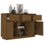 Honey brown solid pine wood sideboard 110x34x75 cm by vidaXL, Sideboards - Ref: Foro24-813817, Price: 147,14 €, Discount: %