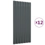 Roof panels 12 units anthracite coated steel 80x36 cm by vidaXL, Roof tiles and roof tiles - Ref: Foro24-319136, Price: 61,21...