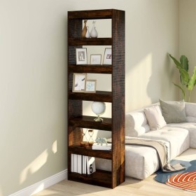 Smoked oak shelving/space divider 60x30x198 cm by vidaXL, Bookcases and shelves - Ref: Foro24-813611, Price: 96,95 €, Discoun...