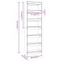 Smoked oak shelving/space divider 60x30x198 cm by vidaXL, Bookcases and shelves - Ref: Foro24-813611, Price: 96,95 €, Discoun...