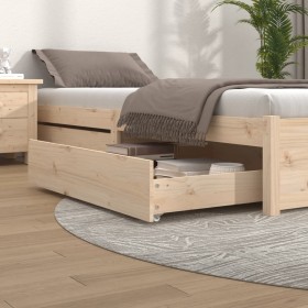 Cajones de cama 2 unidades madera maciza de pino de vidaXL, Camas y accesorios - Ref: Foro24-814974, Precio: 84,52 €, Descuen...