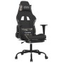 Silla gaming de masaje con reposapiés tela negro y camuflaje de vidaXL, Sillones para videojuegos - Ref: Foro24-345490, Preci...