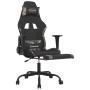 Massage-Gaming-Stuhl mit Fußstütze aus schwarzem und tarnfarbenem Stoff von vidaXL, Gaming-Stühle - Ref: Foro24-345490, Preis...