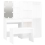 White plywood LED vanity set by vidaXL, Bedroom furniture sets - Ref: Foro24-3114099, Price: 324,12 €, Discount: %