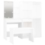 White plywood LED vanity set by vidaXL, Bedroom furniture sets - Ref: Foro24-3114099, Price: 324,12 €, Discount: %