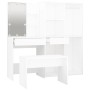 White plywood LED vanity set by vidaXL, Bedroom furniture sets - Ref: Foro24-3114099, Price: 324,12 €, Discount: %