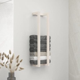 Solid white pine wood towel rack 23x18x90 cm by vidaXL, Towel racks - Ref: Foro24-822398, Price: 33,14 €, Discount: %