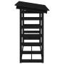 Solid black pine wood firewood rack 108x64.5x110 cm by vidaXL, Accessories for bags and firewood holders - Ref: Foro24-822441...