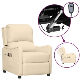 Cream fabric electric massage chair by vidaXL, Electric massage chairs - Ref: Foro24-3098766, Price: 222,99 €, Discount: %