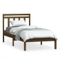 Honey brown solid pine wood bed frame 90x200 cm by vidaXL, Beds and slatted bases - Ref: Foro24-3100577, Price: 113,99 €, Dis...