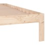 Solid wood bed frame 150x200 cm by vidaXL, Beds and slatted bases - Ref: Foro24-810370, Price: 92,90 €, Discount: %