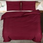 Burgundy cotton duvet cover set 200x200 cm by vidaXL, Duvet covers - Ref: Foro24-136175, Price: 30,26 €, Discount: %