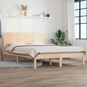 Solid pine wood bed frame 120x200 cm by vidaXL, Beds and slatted bases - Ref: Foro24-3104148, Price: 131,99 €, Discount: %