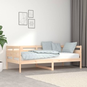 Solid pine wood sofa bed 90x190 cm by vidaXL, Beds and slatted bases - Ref: Foro24-820307, Price: 97,99 €, Discount: %