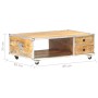 Solid raw mango wood coffee table 89x59x33 cm by vidaXL, Coffee table - Ref: Foro24-323408, Price: 141,99 €, Discount: %