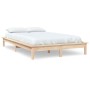 Estructura de cama madera maciza de pino 140x200 cm de vidaXL, Camas y somieres - Ref: Foro24-820541, Precio: 116,91 €, Descu...