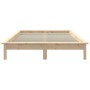 Solid pine wood bed frame 140x200 cm by vidaXL, Beds and slatted bases - Ref: Foro24-820541, Price: 116,91 €, Discount: %