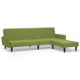 2-Sitzer-Schlafsofa mit Fußstütze aus hellgrünem Samt von vidaXL, Sofas - Ref: Foro24-3080723, Preis: 256,34 €, Rabatt: %