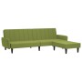 2-Sitzer-Schlafsofa mit Fußstütze aus hellgrünem Samt von vidaXL, Sofas - Ref: Foro24-3080723, Preis: 256,34 €, Rabatt: %