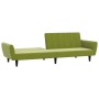 2-Sitzer-Schlafsofa mit Fußstütze aus hellgrünem Samt von vidaXL, Sofas - Ref: Foro24-3080723, Preis: 256,34 €, Rabatt: %