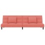 2-seater sofa bed with two pink velvet cushions by vidaXL, Sofas - Ref: Foro24-337444, Price: 174,00 €, Discount: %