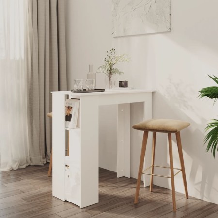 Bar table with white plywood shelf 102x50x103.5cm by vidaXL, Kitchen and dining tables - Ref: Foro24-809458, Price: 73,62 €, ...