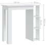 Bartisch mit weißem Sperrholzregal 102x50x103,5cm von vidaXL, Küchen- und Esstische - Ref: Foro24-809458, Preis: 73,62 €, Rab...