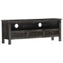 Solid black mango wood TV stand 120x30x45 cm by vidaXL, TV Furniture - Ref: Foro24-286300, Price: 161,99 €, Discount: %