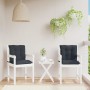 Garden chair cushion low backrest 2 pcs black fabric 100x50x7 cm by vidaXL, Cushions for chairs and sofas - Ref: Foro24-31429...