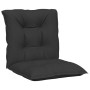 Garden chair cushion low backrest 2 pcs black fabric 100x50x7 cm by vidaXL, Cushions for chairs and sofas - Ref: Foro24-31429...